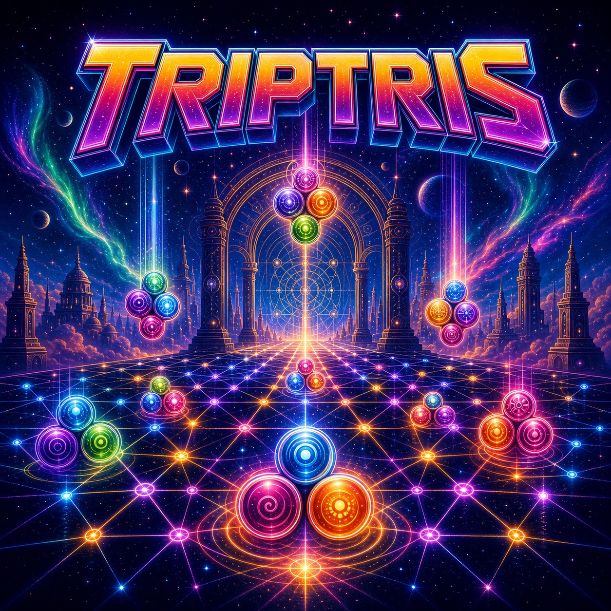 Triptris lucid temple arcade box art
